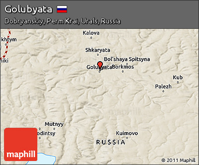 Shaded Relief 3D Map of Golubyata