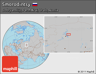 Gray Location Map of Smorodintsy