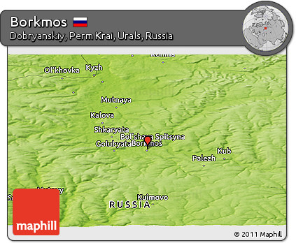 Physical Panoramic Map of Borkmos