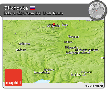 Physical Panoramic Map of Ol'khovka