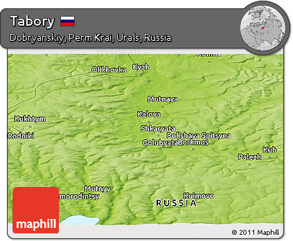 Physical Panoramic Map of Tabory