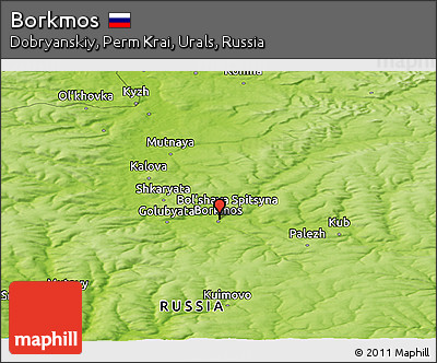 Physical Panoramic Map of Borkmos