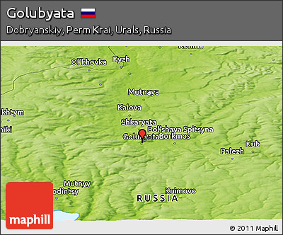Physical Panoramic Map of Golubyata