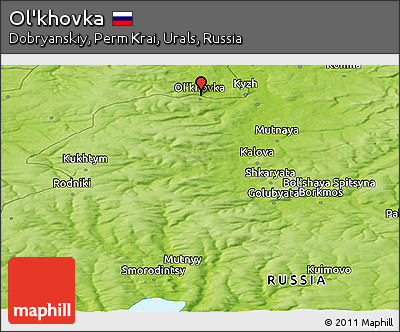 Physical Panoramic Map of Ol'khovka