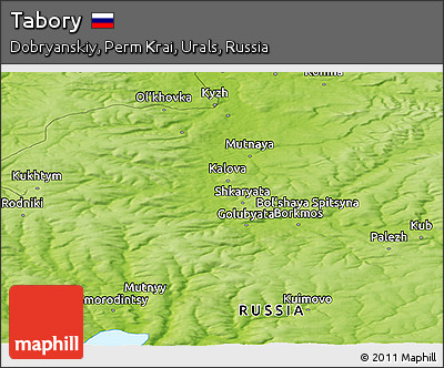 Physical Panoramic Map of Tabory