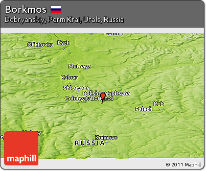 Physical Panoramic Map of Borkmos
