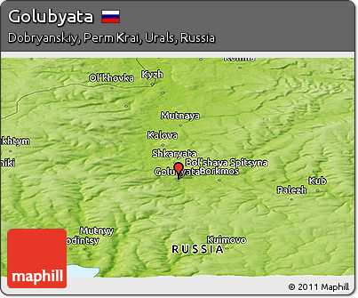 Physical Panoramic Map of Golubyata