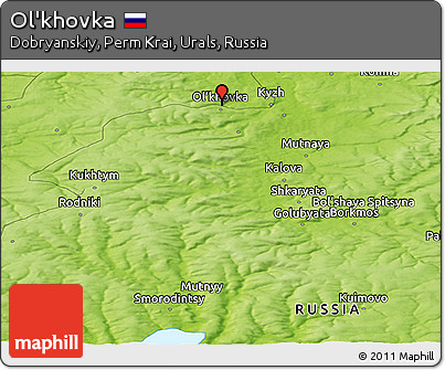Physical Panoramic Map of Ol'khovka