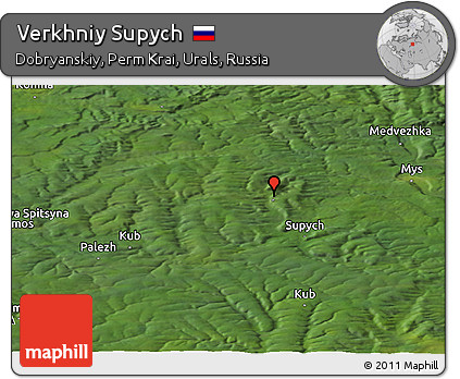Satellite Panoramic Map of Verkhniy Supych