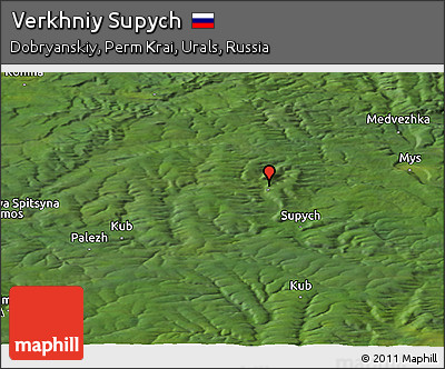 Satellite Panoramic Map of Verkhniy Supych