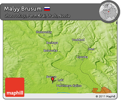 Physical 3D Map of Malyy Brusum