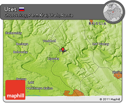 Physical 3D Map of Utës