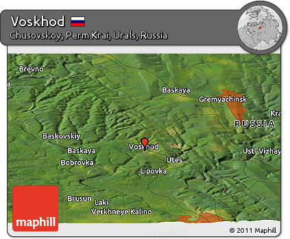 Satellite Panoramic Map of Voskhod