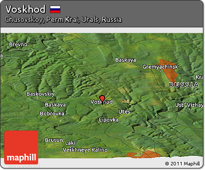 Satellite Panoramic Map of Voskhod