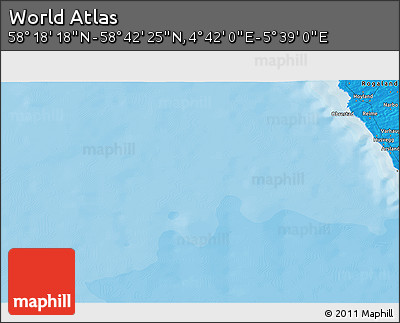 Political 3D Map of the Area around 58° 30' 22" N, 5° 10' 30" E