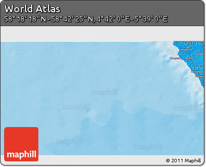 Political 3D Map of the Area around 58° 30' 22" N, 5° 10' 30" E