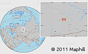 Gray Location Map of the area around 58° 30' 22" N, 63° 49' 30" E