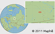 Savanna Style Location Map of the area around 58° 30' 22" N, 63° 49' 30" E