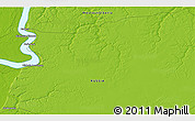 Physical 3D Map of the area around 58° 30' 22" N, 68° 55' 30" E
