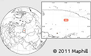 Blank Location Map of the area around 58° 30' 22" N, 75° 43' 29" E