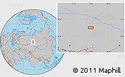 Gray Location Map of the area around 58° 30' 22" N, 77° 25' 30" E