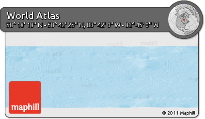 Physical Panoramic Map of the Area around 58° 30' 22" N, 83° 13' 29" W