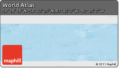 Physical Panoramic Map of the Area around 58° 30' 22" N, 83° 13' 29" W
