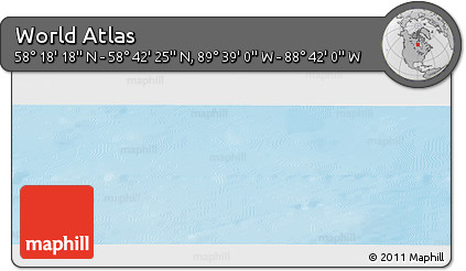 Physical Panoramic Map of the Area around 58° 30' 22" N, 89° 10' 30" W