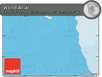 Political Map of the Area around 58° 30' 22" N, 93° 25' 30" W