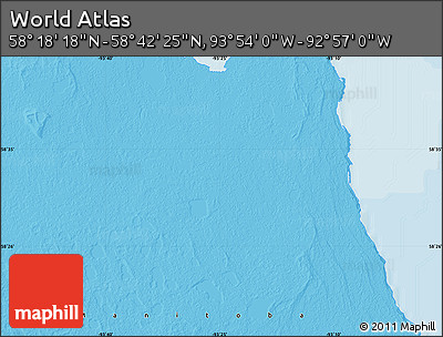 Political Map of the Area around 58° 30' 22" N, 93° 25' 30" W