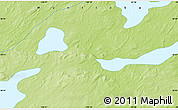 Physical Map of the area around 58° 51' 53" N, 100° 13' 29" W