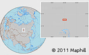Gray Location Map of the area around 58° 51' 53" N, 102° 4' 29" E