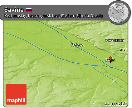 Physical Map of Savina