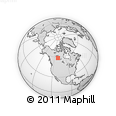 Outline Map of the Area around 58° 51' 53" N, 110° 25' 30" W, rectangular outline