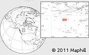 Blank Location Map of the area around 58° 51' 53" N, 116° 22' 30" W