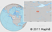 Gray Location Map of the area around 58° 51' 53" N, 116° 22' 30" W