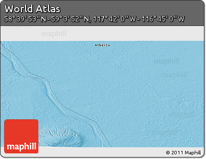 Political 3D Map of the Area around 58° 51' 53" N, 117° 13' 29" W