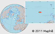 Gray Location Map of the area around 58° 51' 53" N, 11° 49' 29" W