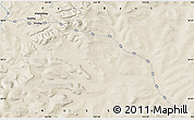 Shaded Relief Map of the area around 58° 51' 53" N, 123° 19' 29" E