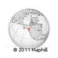 Outline Map of the Area around 58° 51' 53" N, 129° 7' 30" W, rectangular outline