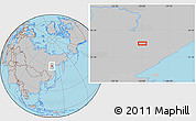 Gray Location Map of the area around 58° 51' 53" N, 136° 4' 29" E