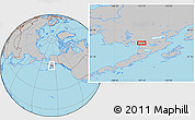 Gray Location Map of the area around 58° 51' 53" N, 157° 10' 30" W