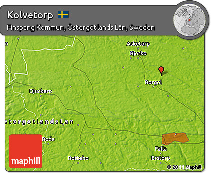 Physical 3D Map of Kolvetorp