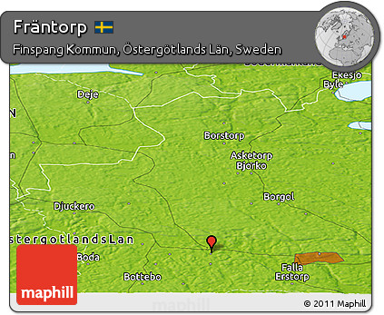 Physical Panoramic Map of Fräntorp