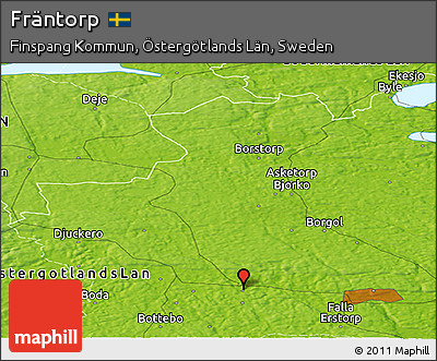Physical Panoramic Map of Fräntorp
