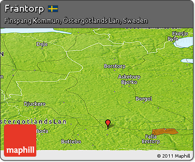 Physical Panoramic Map of Fräntorp