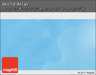 Political 3D Map of the Area around 58° 51' 53" N, 15° 13' 29" W