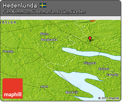 Physical 3D Map of Hedenlunda