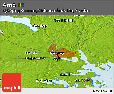 Physical 3D Map of Arnö
