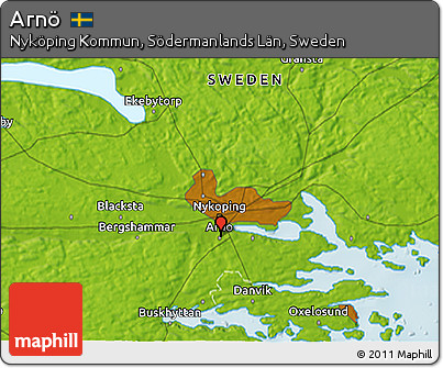 Physical 3D Map of Arnö